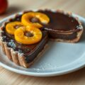 Chocoladeflan met abrikozen