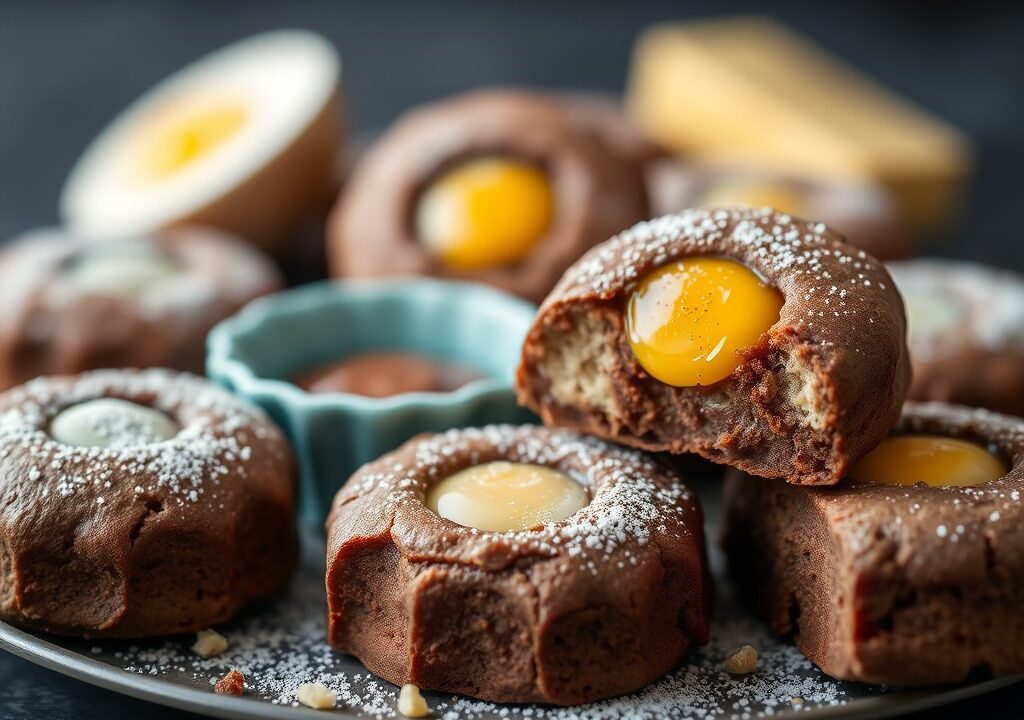 Chocoladekoekjes met stukjes, AI-gegenereerde illustratie