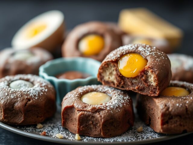Chocoladekoekjes met stukjes — AI-gegenereerde illustratie