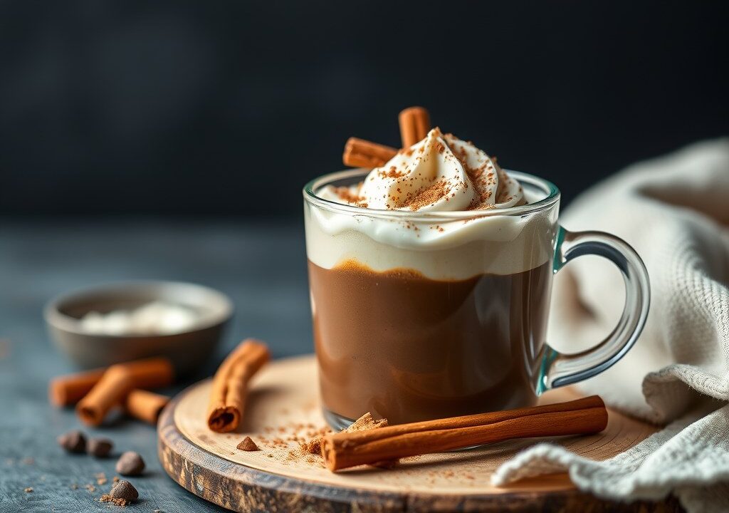 Chocoladekoffie (met Cécémel – ook voor kids), AI-gegenereerde illustratie