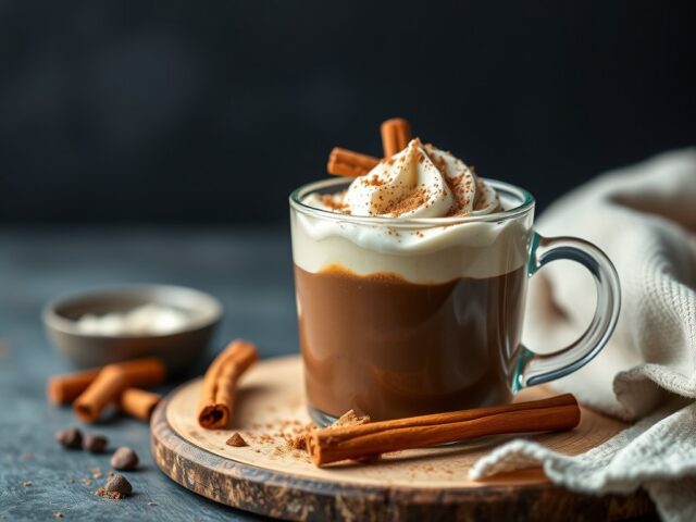 Chocoladekoffie (met Cécémel – ook voor kids) — AI-gegenereerde illustratie