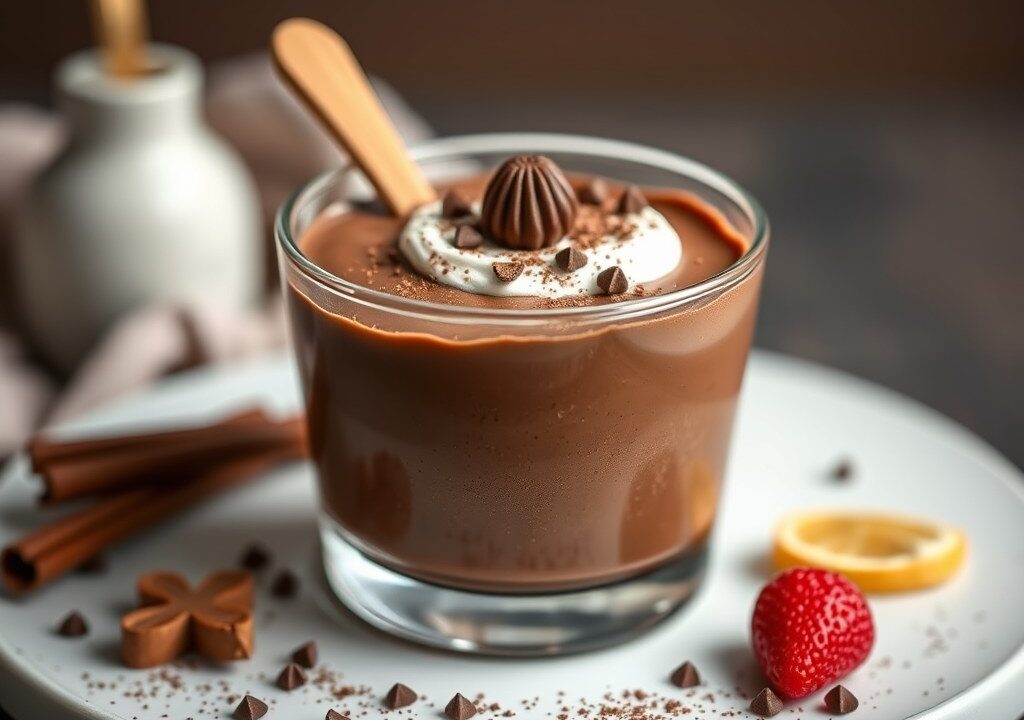 Chocolademousse á la Safari, AI-gegenereerde illustratie