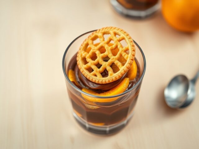Chocolademousse met sinaasappel en kletskoppen