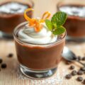 Chocolademousse met sinaasappelschilletjes