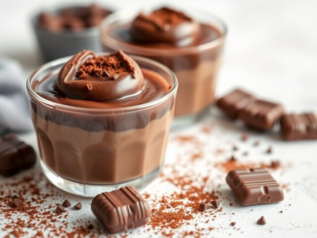 Chocoladepudding met Amaretti