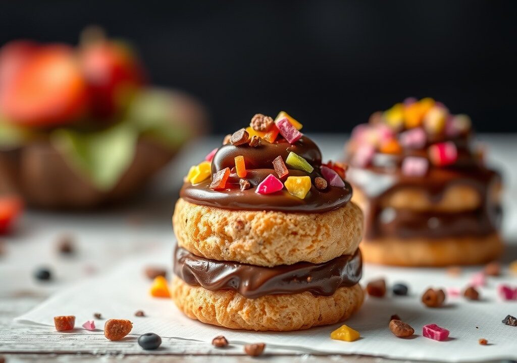 Chocoladeschijfjes, AI-gegenereerde illustratie