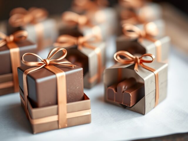 Chocoladeversiersels: doosjes