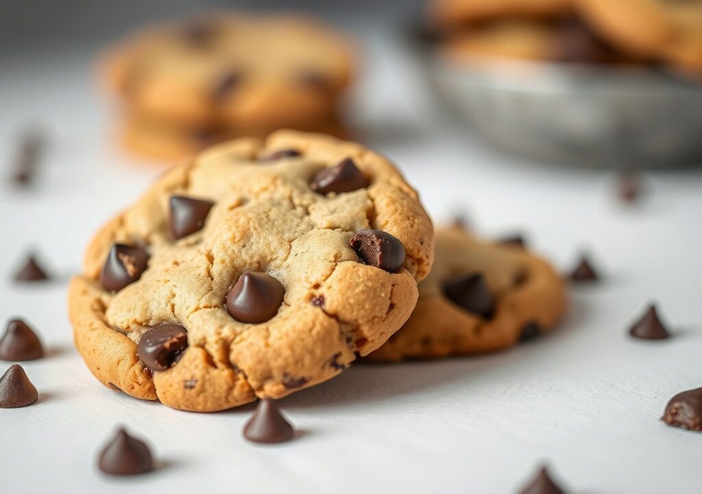 Chocolatechip cookies, AI-gegenereerde illustratie