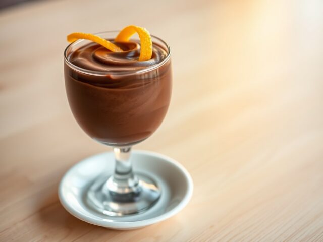 Chocomousse met bier en sinaas