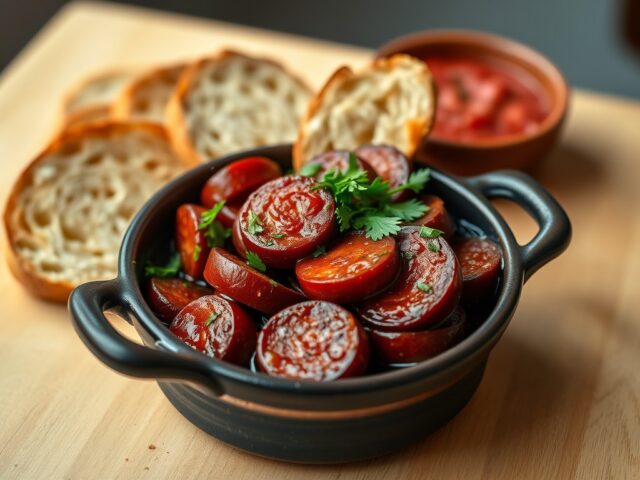 Chorizo in rode wijn