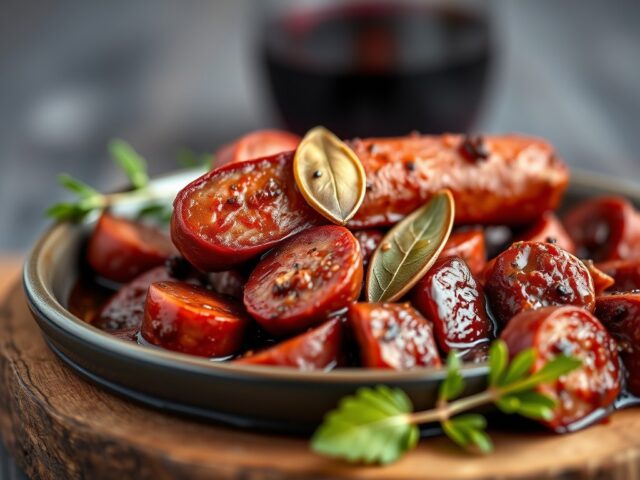 Chorizo in rode wijn (Chorizo al vino)