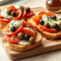 Ciabatta met olijven en mozzarella