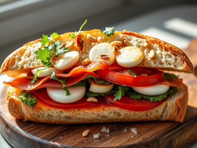 Ciabatta met rucolapesto