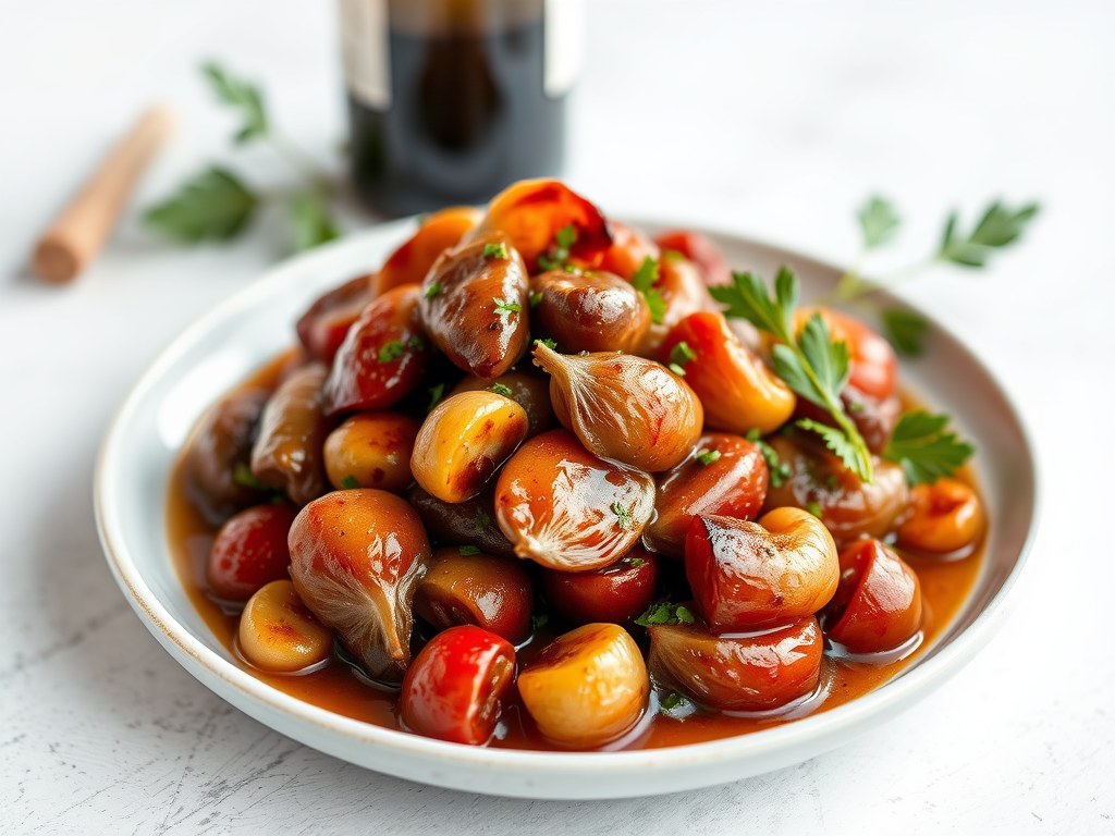 Cipolline in agrodolce, AI-gegenereerde illustratie