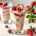 Citroen-passievruchten-syllabub met rode vruchten
