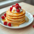 Citroenblini met ricotta en frambozen