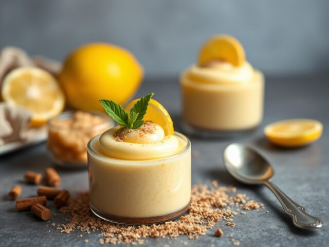 Citroenmousse met speculaas