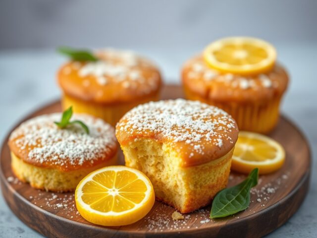 Citruscakes — AI-gegenereerde illustratie