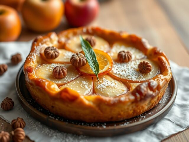 Clafoutis met appeltjes en speculaas