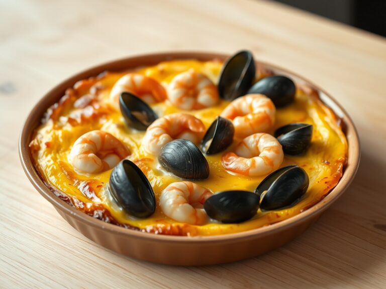 Clafoutis met zeevruchten