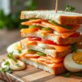 Clubsandwich met mosterdmayo