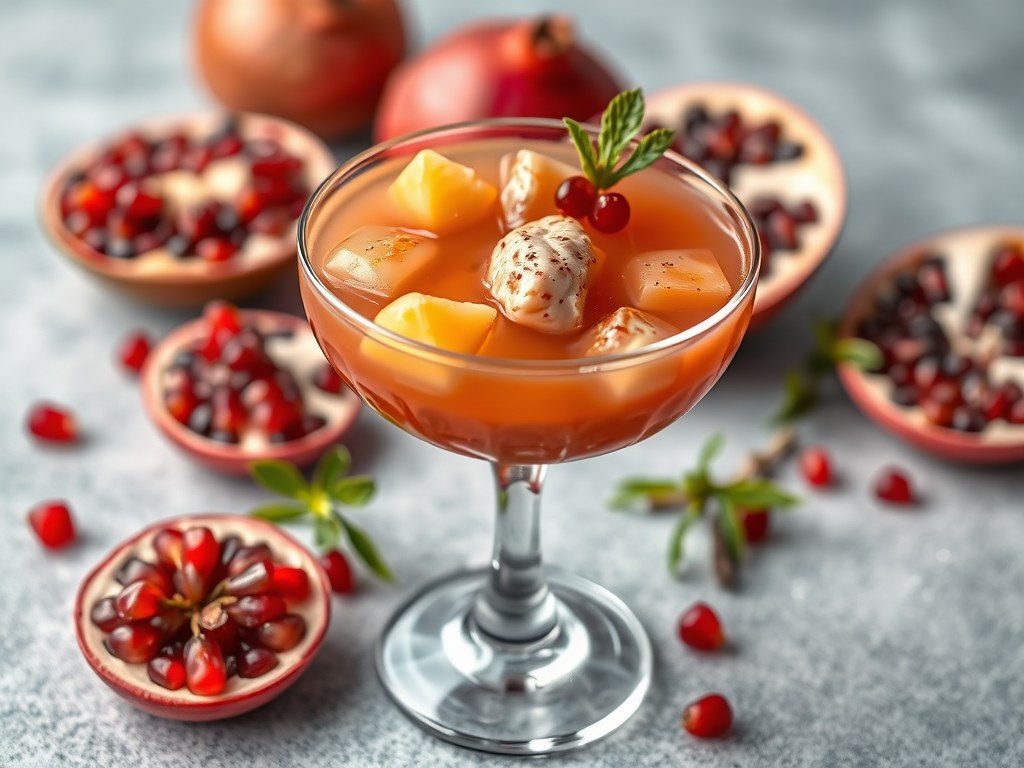 Cocktail ”Tosca”, AI-gegenereerde illustratie
