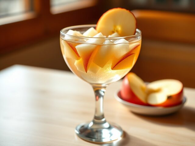 Cocktail van appel, citroen en vanille