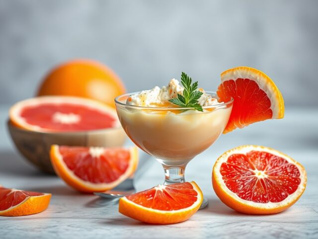 Cocktail van Krab met Grapefruit