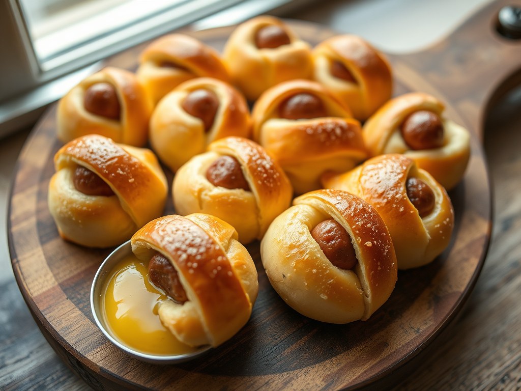 Cocktailworstenbroodjes, AI-gegenereerde illustratie
