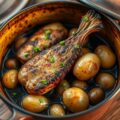 Cocotte met rog en piepkuiken