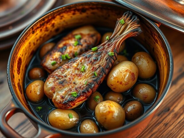 Cocotte met rog en piepkuiken