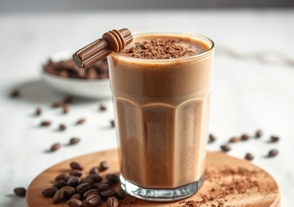 Coffeeshock – smoothie, AI-gegenereerde illustratie