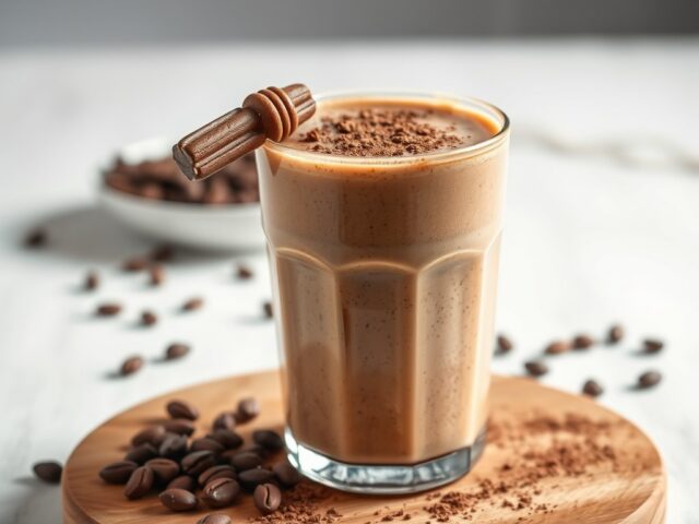 Coffeeshock – smoothie — AI-gegenereerde illustratie