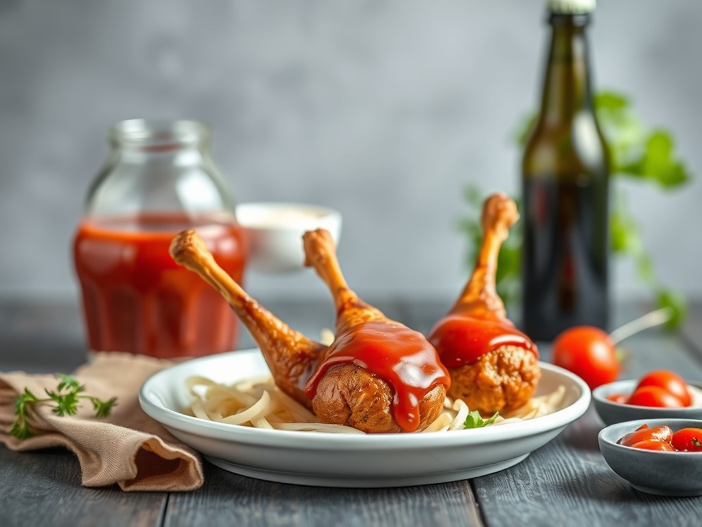 Cola kipdrumsticks, AI-gegenereerde illustratie