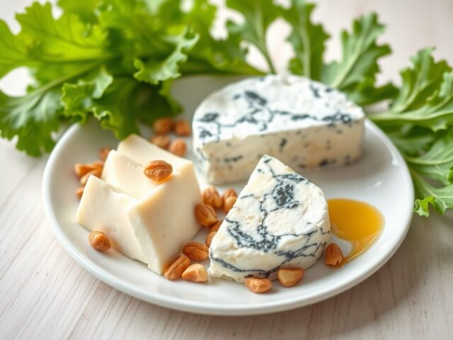 Compositie van brie en bleu de bresse