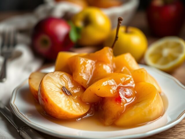 Compote van kwee+appel+appelsien