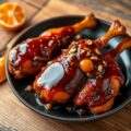 Confit van kip met mandarijnensaus
