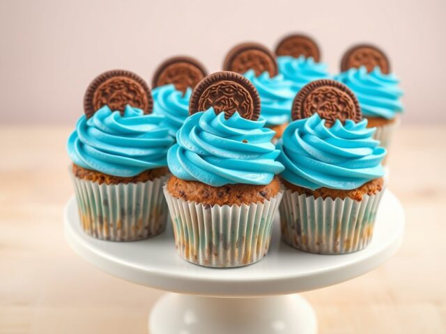Cookie Monster cupcakes