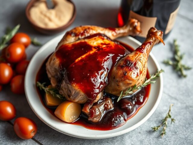 Coq au Vin — AI-gegenereerde illustratie