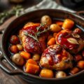 Coq au vin à la Bourguignonne