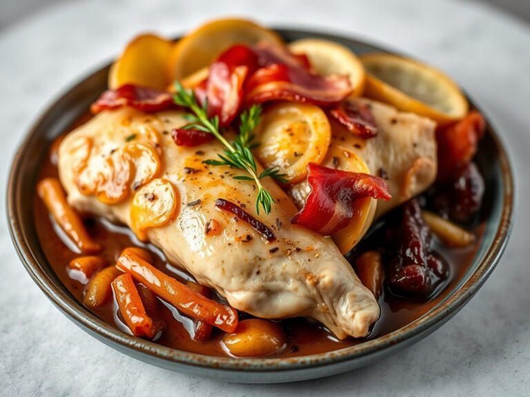 Coq au vin (snelle manier)