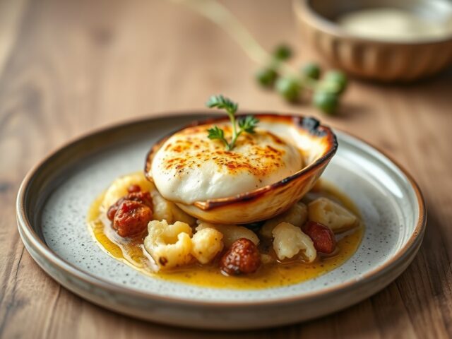 Coquilles – Bloedworst met Bloemkoolpuddinkje