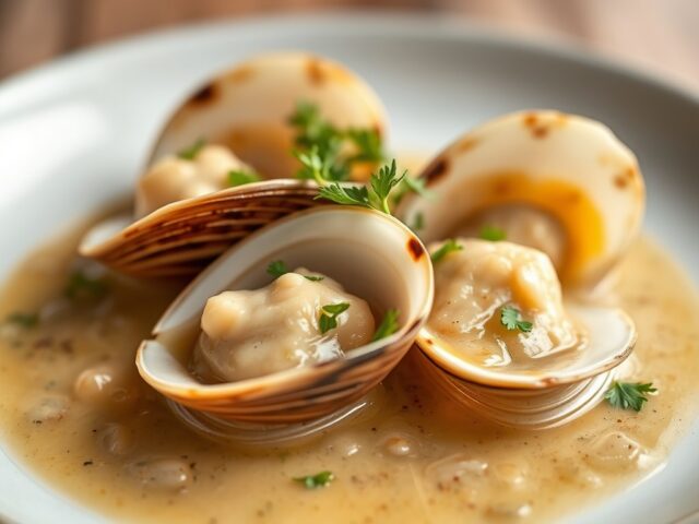 Coquilles in truffel dressing