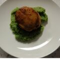 Coquilles met doperwt en munt puree en 2 variaties.