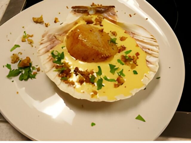 Coquilles Saint Jacques (Sint-Jacobs schelp) in citroenroomsaus