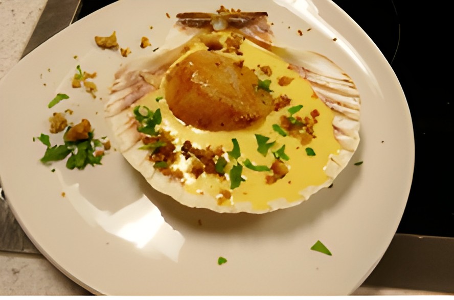 Coquilles Saint Jacques (Sint-Jacobs schelp) in citroenroomsaus
