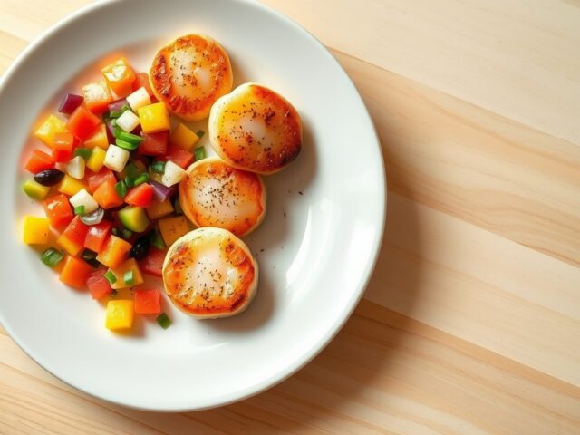 Coquilles St.Jacques met Vruchtenmix