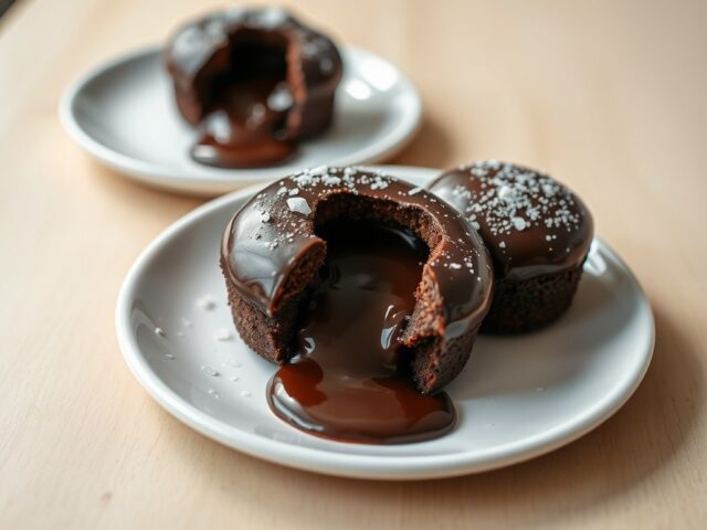 Coulants au chocolat met fleur de sel