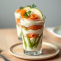 Coupe met aspergemousse en gerookte zalm: opm