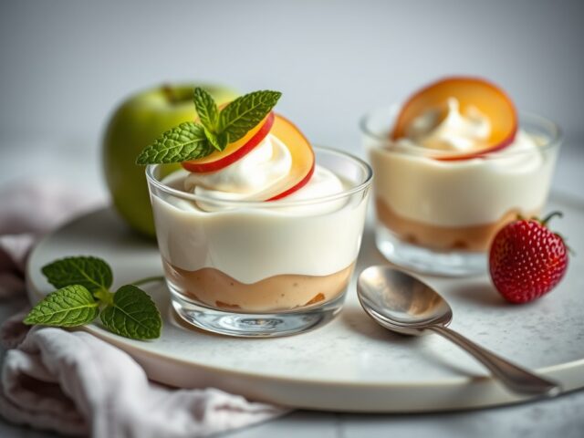 Coupes met appelbavarois